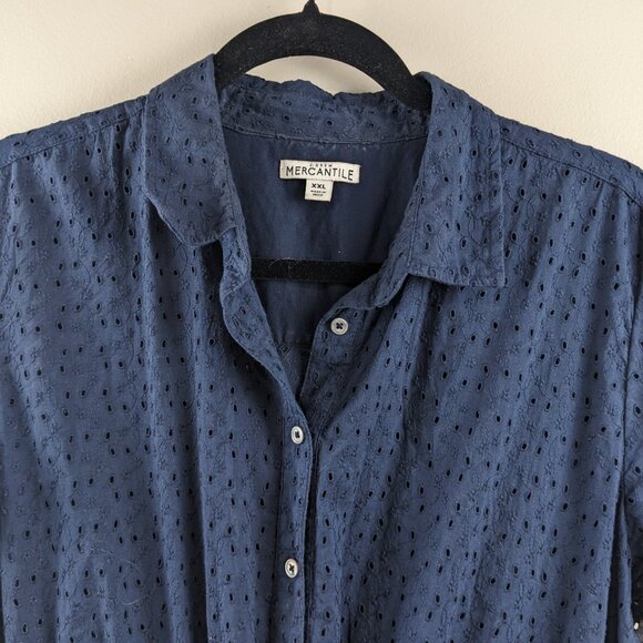 J. Crew Mercantile Blue Lace Short Sleeve Dress Size XXL - Picture 6 of 8